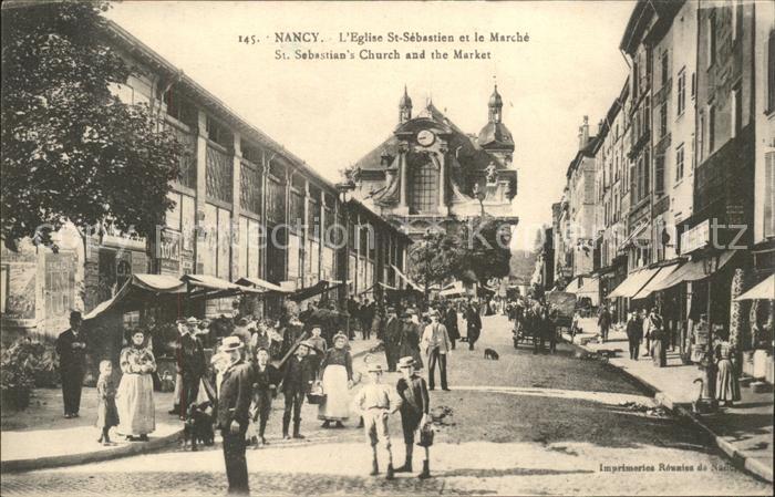 Nancy Lothringen Eglise Saint Sebastian et le Marche