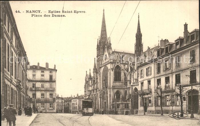 Nancy Lothringen Eglise Saint Epvre Place des Dames Tram