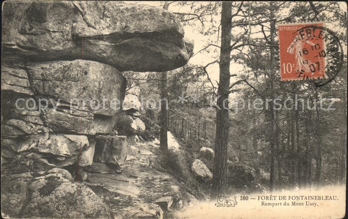 Fontainebleau Seine et Marne Foret Rempart du Mont Ussy Stempel auf