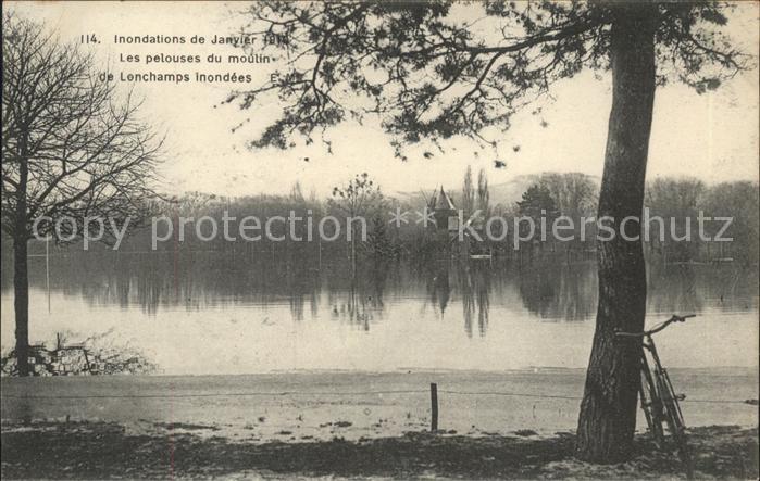 Paris Inondations 1910 Bois de Boulogne Mouli