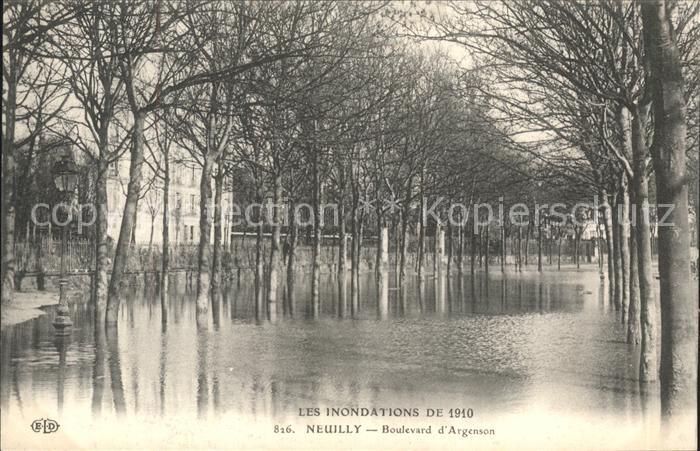 Neuilly-sur-Seine Les inondations de 1910 Boulevard d_Arg