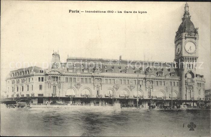 Paris Inondations 1910 Gare de Lyon
