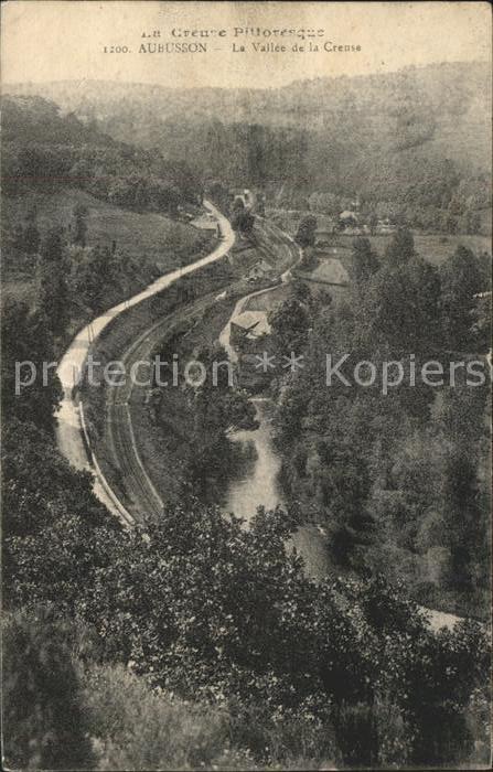 Aubusson Creuse Vue panoramique de la Vallee de la Creu