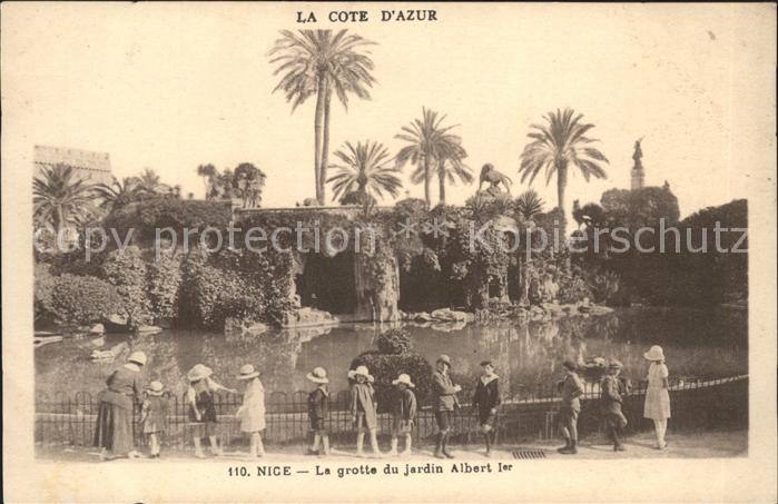 Nice Alpes Maritimes La grotte du Jardin Albert Ier Cote d_A