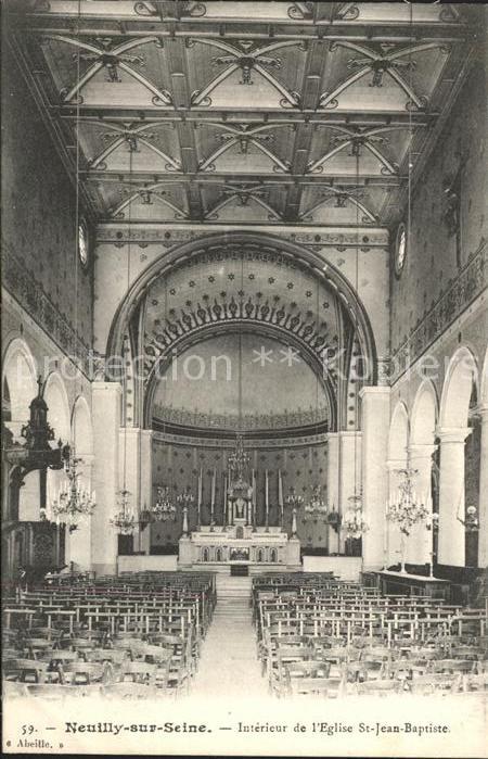 Neuilly-sur-Seine Interieur de l'Eglise Saint Jean Baptis