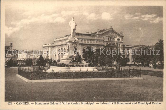 Cannes Alpes-Maritimes Monument Edouard VII et Casino Municipa