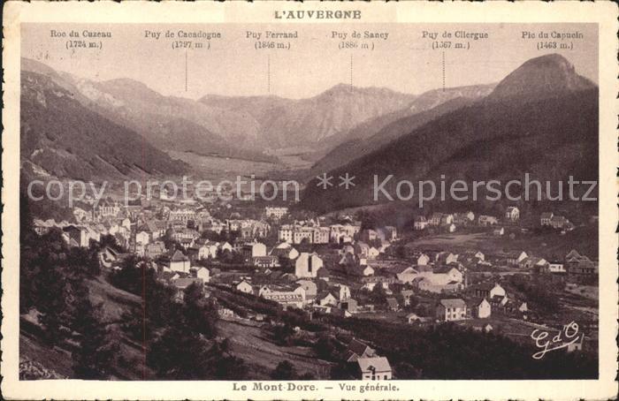 Mont-Dore Vue generale et les Montagnes