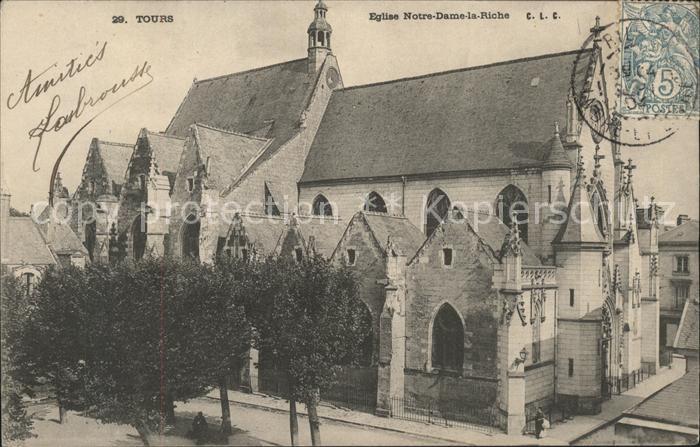 Tours Indre-et-Loire Eglise Notre Dame la Riche Stempel auf