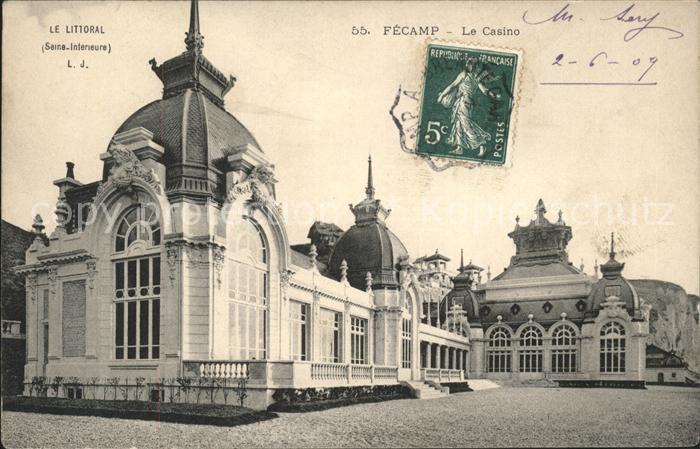 Fecamp Le Casino Stempel auf AK
