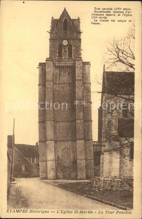 Etampes Eglise Saint Martin La Tour Penchee