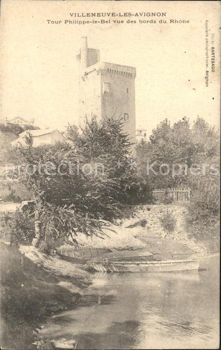 Villeneuve-les-Avignon Tour Philippe le Bel vue des bords du R