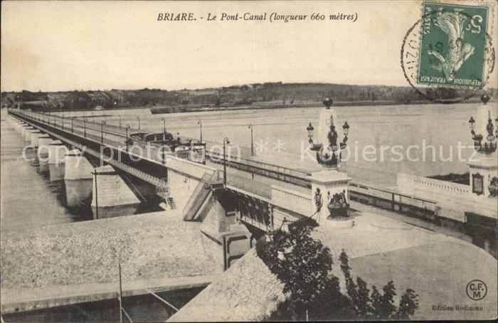 Briare Le Pont Canal Stempel auf AK