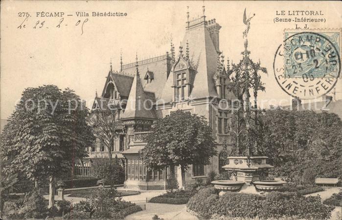 Fecamp Villa Benedictine Stempel auf AK