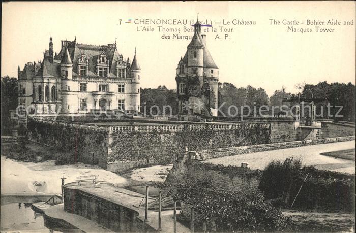 Chenonceaux Indre et Loire Le Chateau Aile Thomas Bohier et la Tou