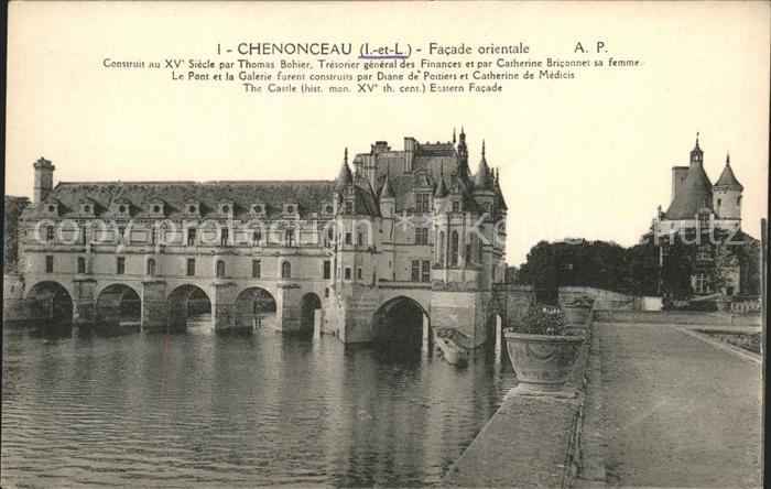 Chenonceaux Indre et Loire Chateau Facade orientale