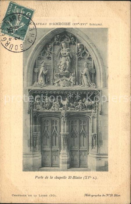 Amboise Chateau Porte de la Chapelle Saint Blai