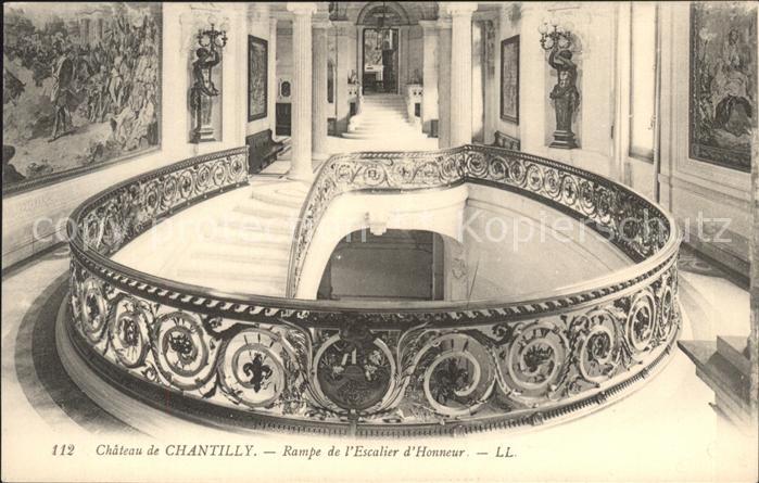 Chantilly Rampe de l'Escalier d_Honneur du Chatea