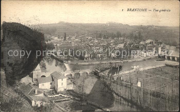 Brantome Vue generale Pont