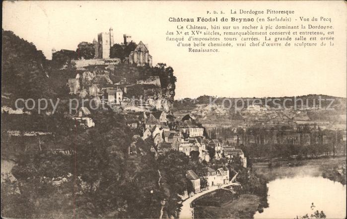 Beynac-et-Cazenac Chateau Feodal vue du Pecq