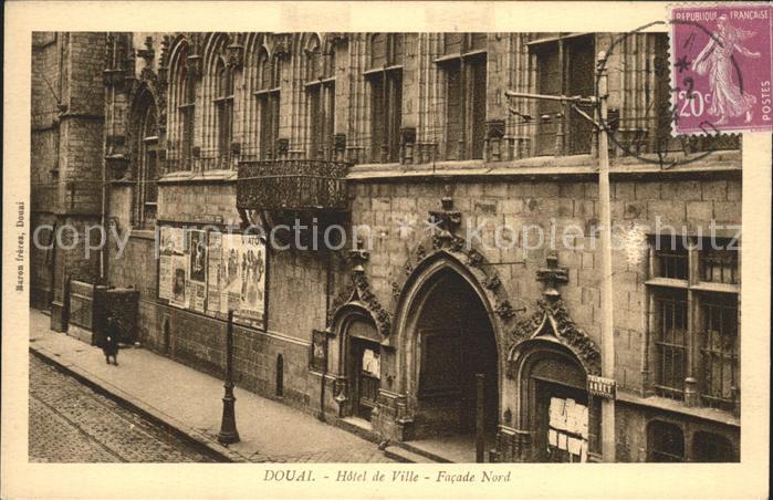 Douai 59 Hotel de Ville Facade Nord Stempel auf