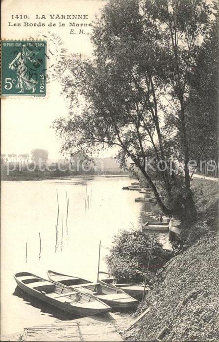 La Varenne Saint Hilaire Les Bords de la Marne Stempel auf AK