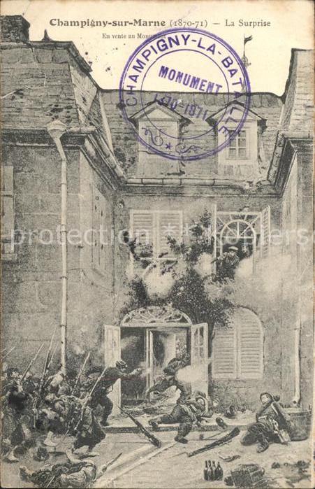 Champigny-sur-Marne En vente au Monument Stempel auf AK