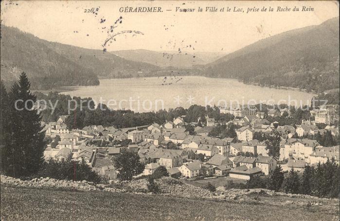 Gerardmer Vosges Vue sur la Ville et le Lac prise de la