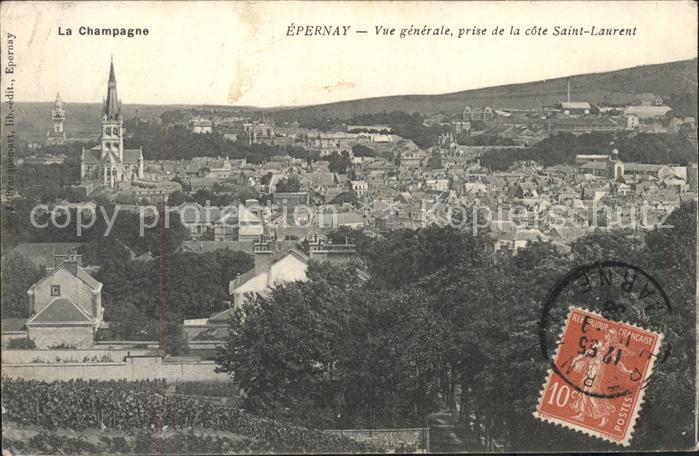Epernay 51 Vue generale prise de la cote Saint Lau