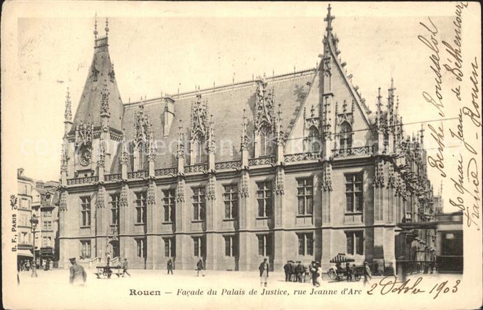 Rouen Facade du Palais de Justice Rue Jeanne