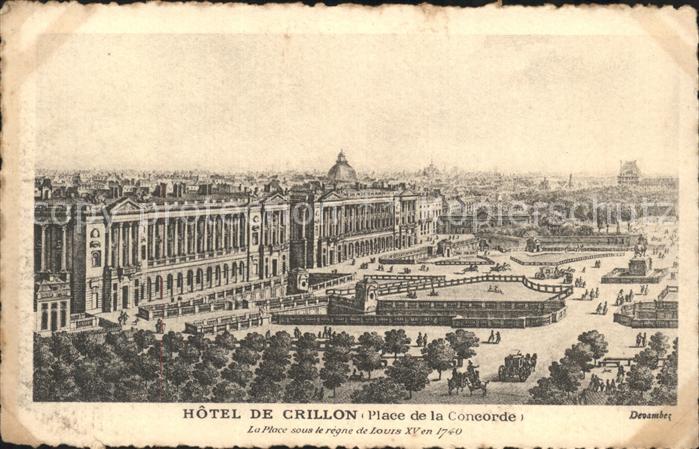 Paris Hotel de Crillon Place de la Concorde