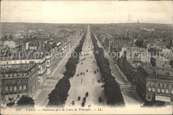 Paris Panorama pris de l'Arc de Triomphe