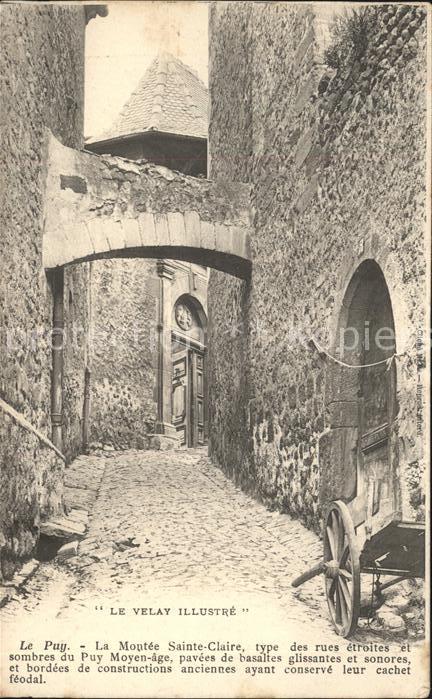 Le Puy-en-Velay La Montee Sainte Claire Moyen age