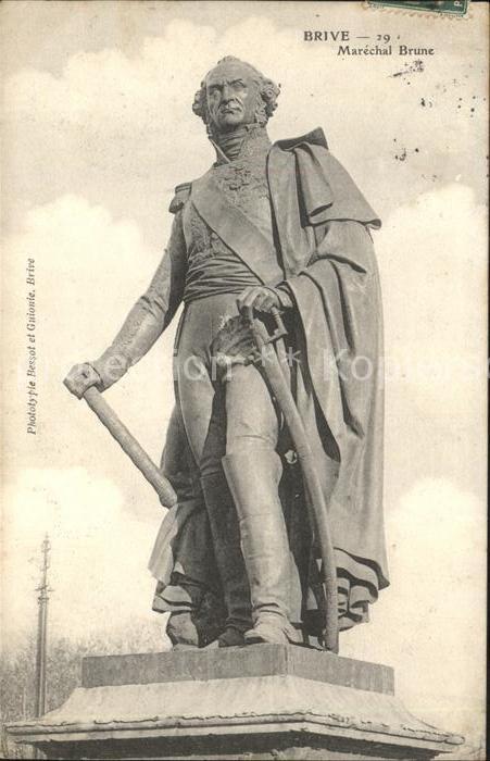 Brive Correze Statue Marechal Brune Monument