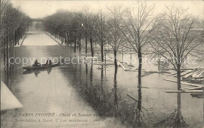 Paris Inondation a Javel 1910