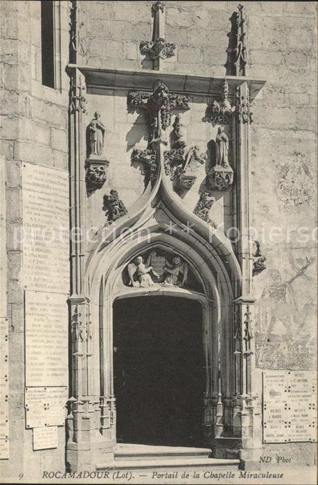Rocamadour Portail de la Chapelle Miraculeuse