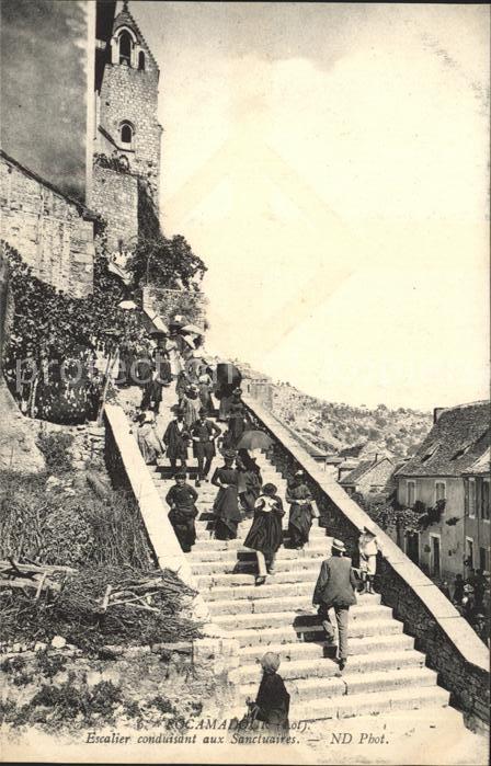 Rocamadour Escalier conduisant aux Sanctuaires