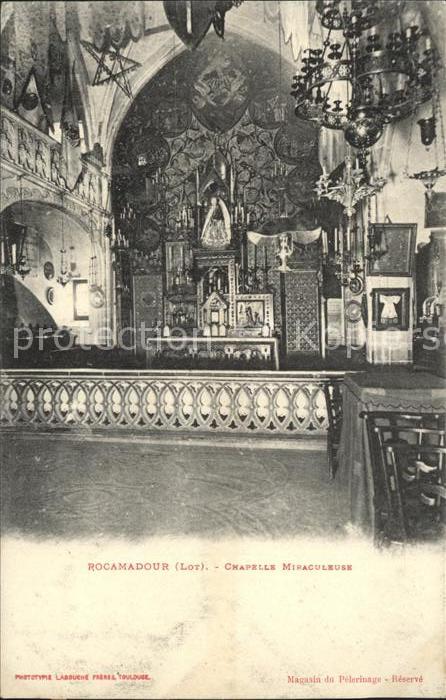 Rocamadour Interieur de la Chapelle Miraculeuse