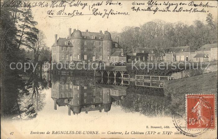Couterne Chateau XVIIe siecle Stempel auf AK