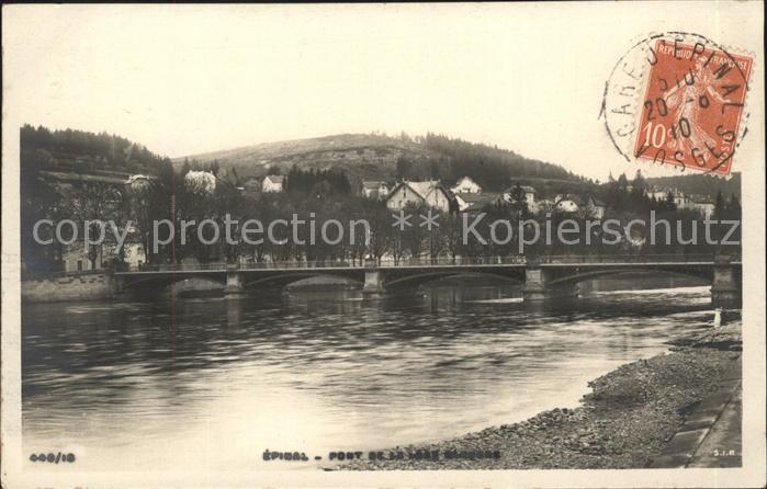Epinal Vosges Pont de la Loge Blanche Stempel auf AK