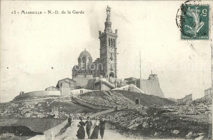 Marseille Bouches-du-Rhone Eglise Notre Dame de la Garde Stempel a