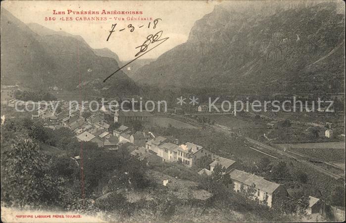 Les Cabannes Ariege Vue generale Pyrenees