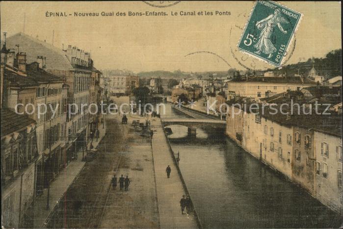 Epinal Vosges Nouveau Quai des Bons Enfants Canal et
