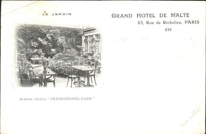 Paris Grand Hotel de Malte le jardin