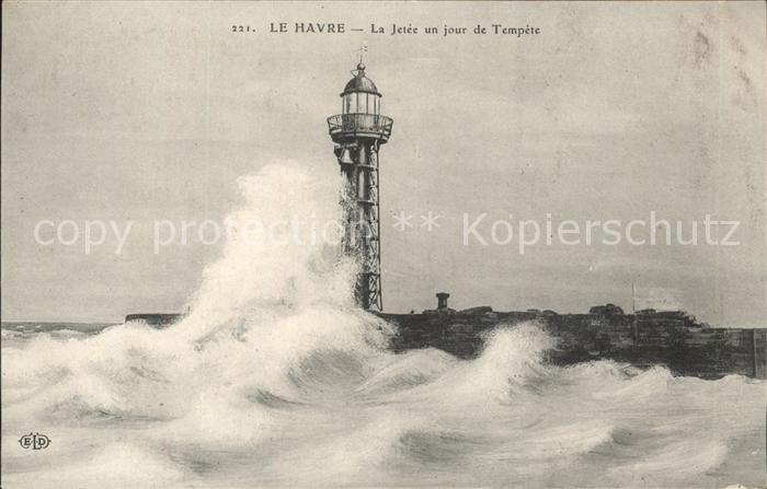 Leuchtturm Lighthouse Le Havre Jetee Tempete