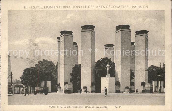 Exposition Arts Decoratifs Paris 1925 Porte de la Concorde
