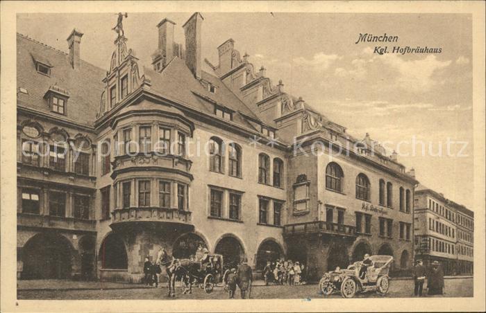 Hofbraeuhaus Muenchen Bier Pferdekutsche Auto