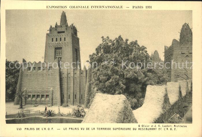 Exposition Coloniale Internationale Pari Palais de L'A.O.F.