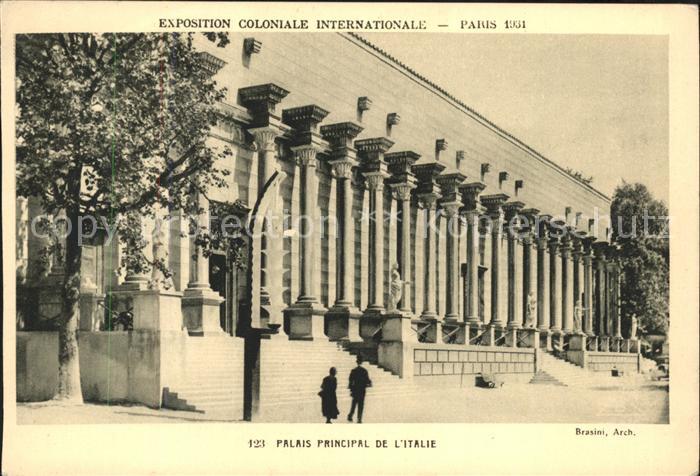 Exposition Coloniale Internationale Pari Palais principal de l'Italie