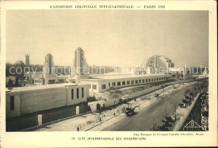 Exposition Coloniale Internationale Pari Cite internationale des informations