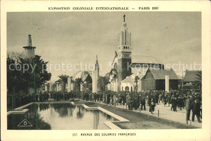 Exposition Coloniale Internationale Pari Avenue des colonies francaises